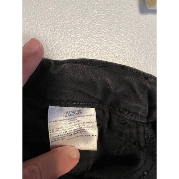 Old Navy Rockstar Black Jeans Mid-Rise Distressed Women’s Size 2 - Picture 5 of 7
